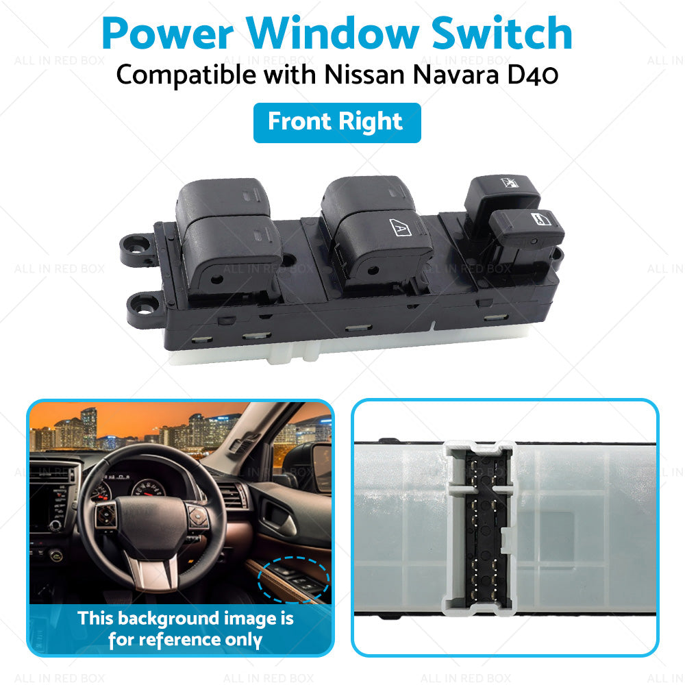 {{ Front Right Power Window Switch Suitable For Nissan Navara D40 05-14 25401-EB70A }} - Buy Car Parts Online at {{ Kaka Auto Parts }}.