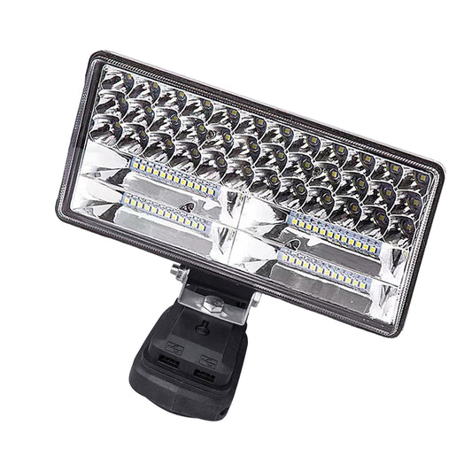 2x 18V 8in LED Work Light Torch with USB Ports Suitable For Makita Battery Camping/Flashlight Use