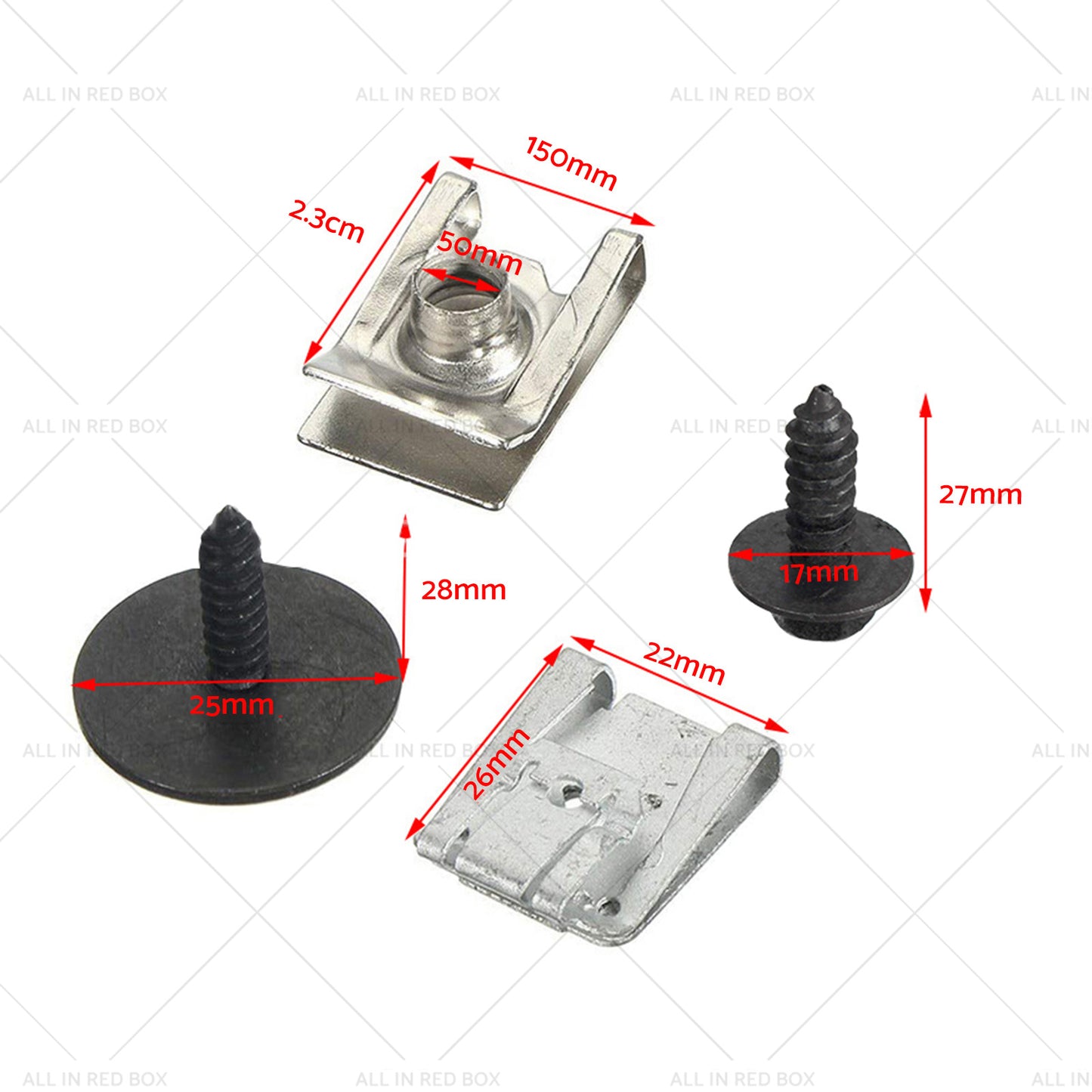 {{ 24x Engine Cover Undertray Fitting Clips Suitable for Mercedes C-Class W203 S203 }} - Buy Car Parts Online at {{ Kaka Auto Parts }}.