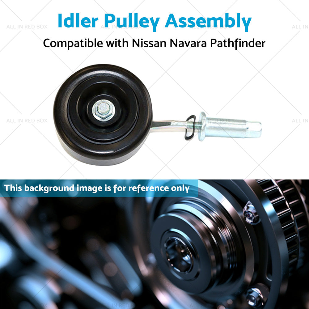 {{ Belt Tensioner Idler Pulley Assembly for Nissan Navara D40 YD25 Pathfinder R51 }} - Buy Car Parts Online at {{ Kaka Auto Parts }}.