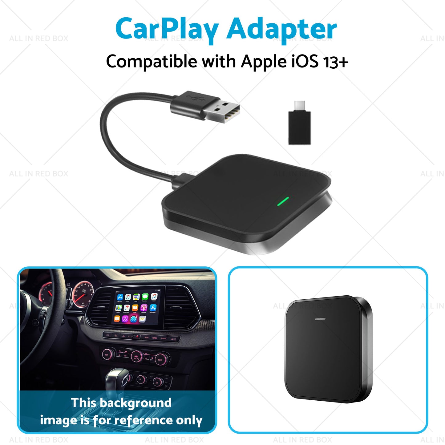 {{ Bluetooth USB Wireless Receiver Black Suitable for Apple CarPlay Adapter }} - Buy Car Parts Online at {{ Kaka Auto Parts }}.