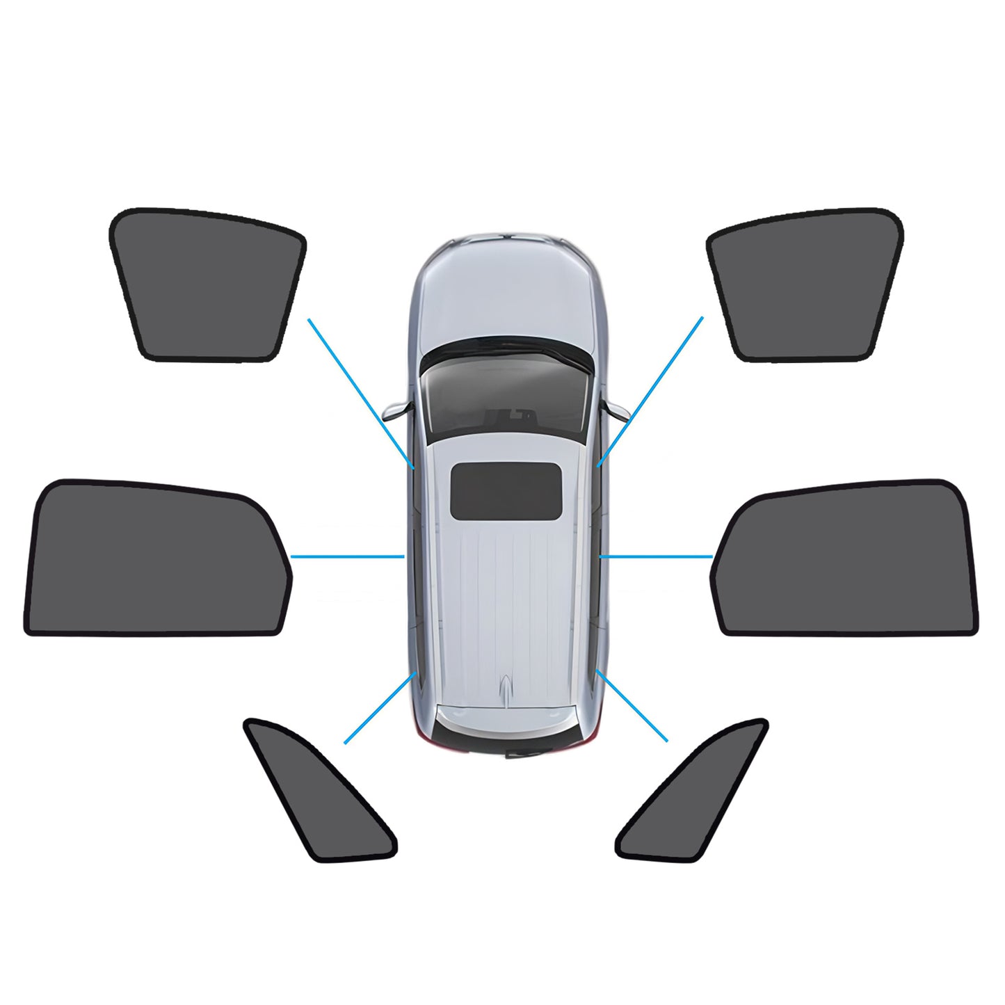 Magnetic Mesh Sun Blind Shades Suitable for Audi Q3 RS Q3 2019-2025