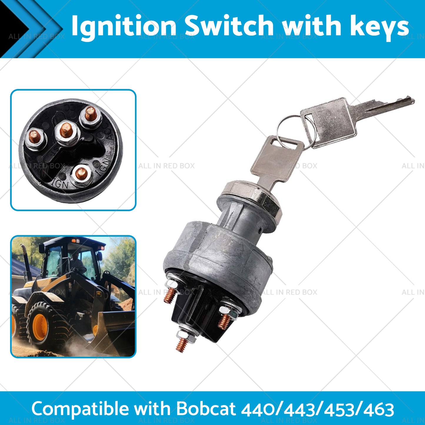 {{ Ignition Switch With Key SuitableFor Bobcat Loaders 440 530 632 730 741 6665606 }} - Buy Car Parts Online at {{ Kaka Auto Parts }}.