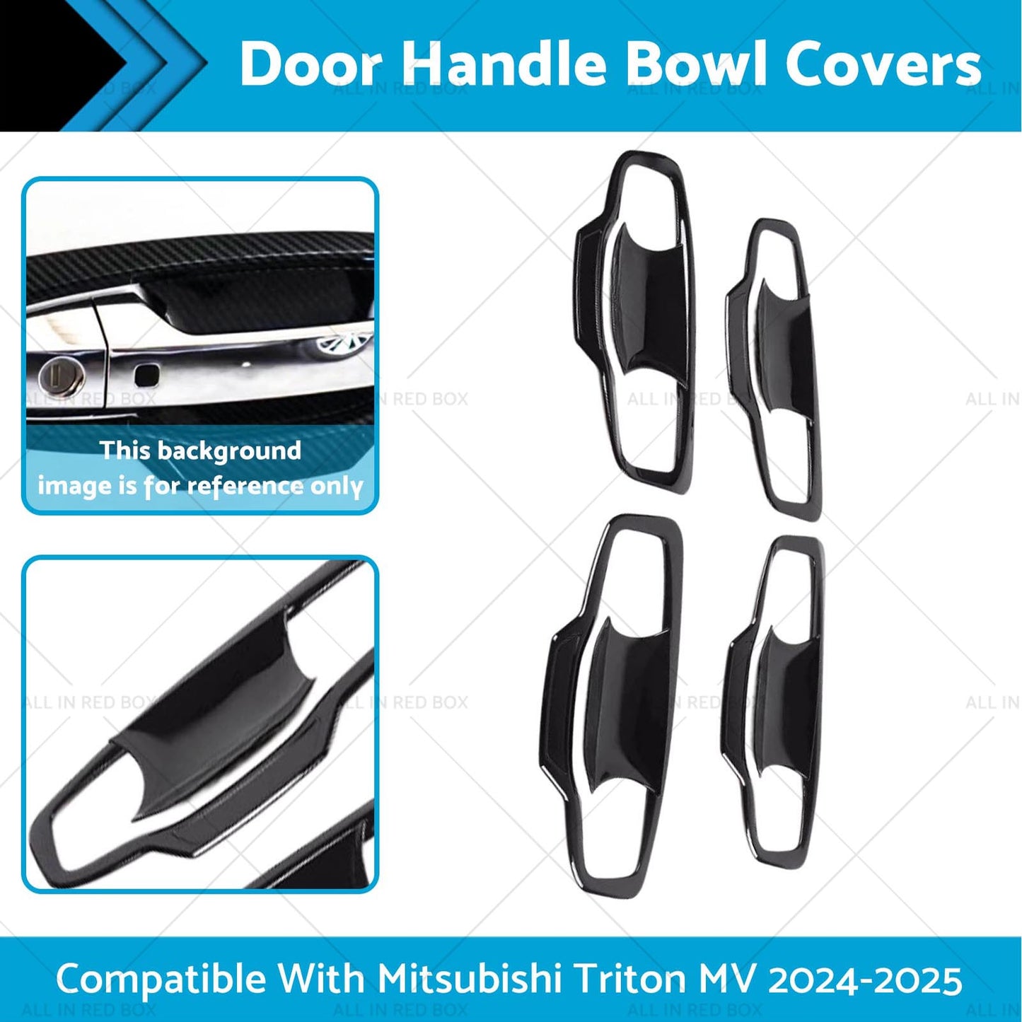 {{ Door Handle Bowl Cover Trim Gloss Black Suitable For Mitsubishi Triton MV 2024+ }} - Buy Car Parts Online at {{ Kaka Auto Parts }}.