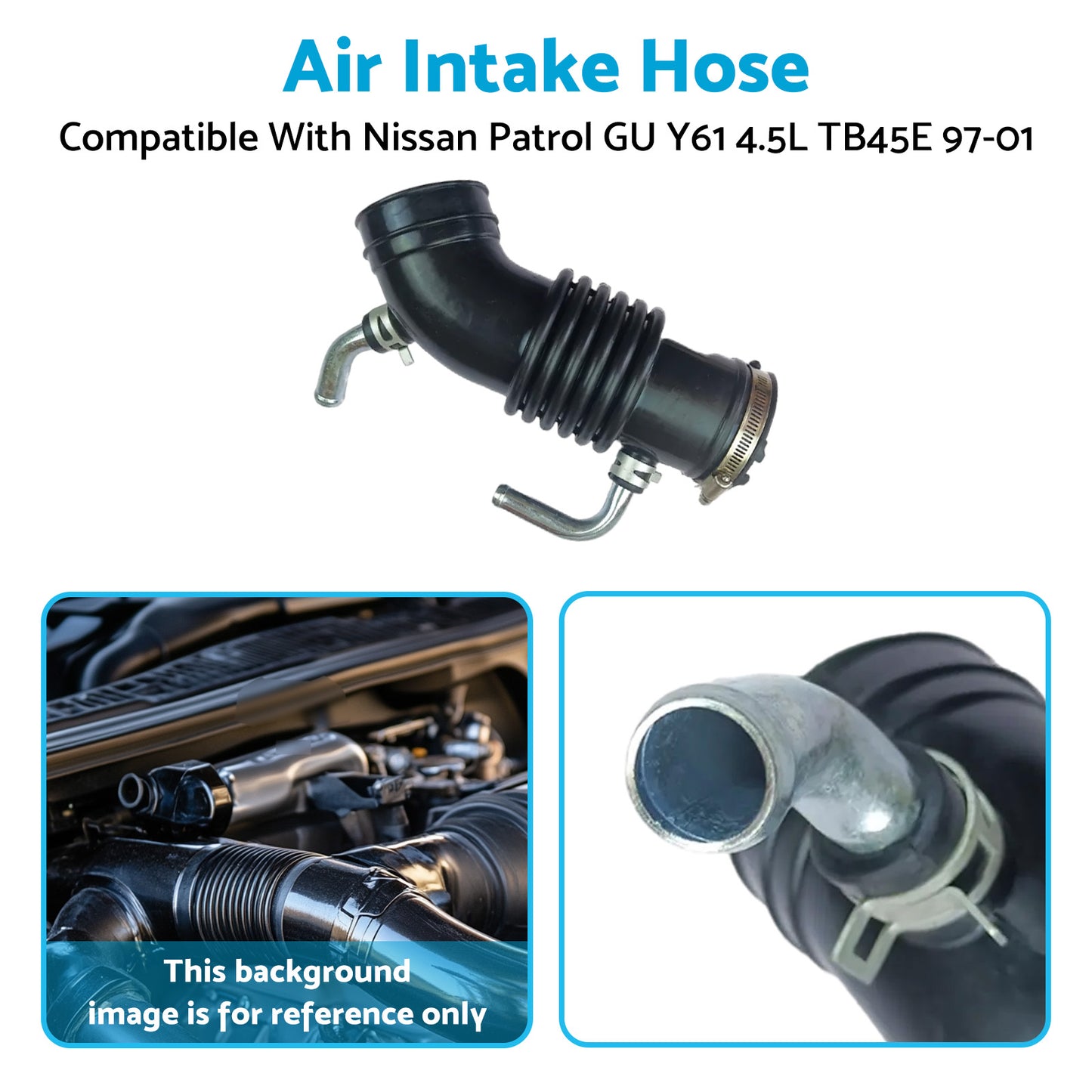 {{ Air Intake Hose Pipe Suitable For Nissan Patrol GU Y61 Petrol 4.5L TB45E 1997-01 }} - Buy Car Parts Online at {{ Kaka Auto Parts }}.