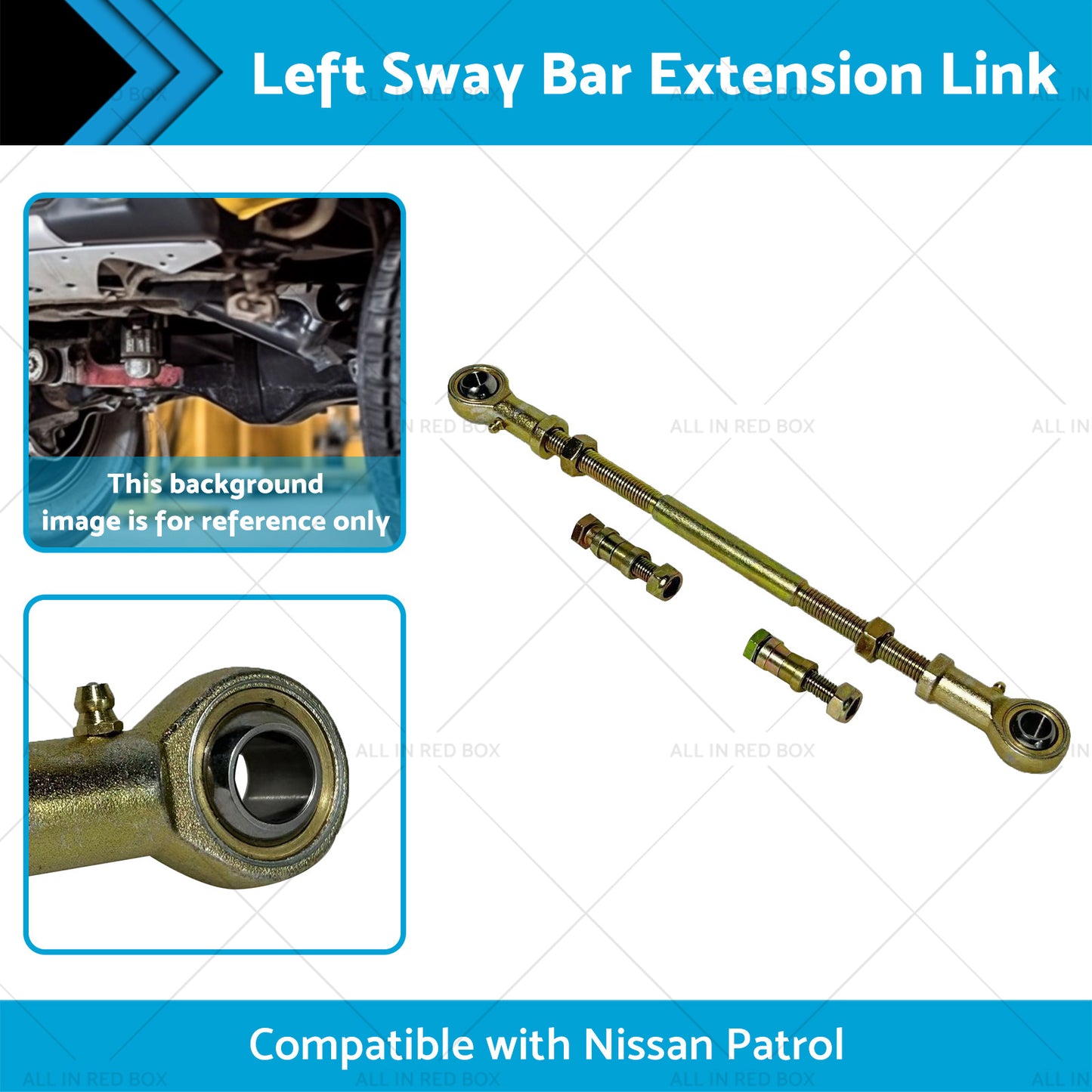 {{ LH Rear Sway Bar Extension Link for 2 inch - 8 inch Suitable for Nissan Patrol GU GQ }} - Buy Car Parts Online at {{ Kaka Auto Parts }}.