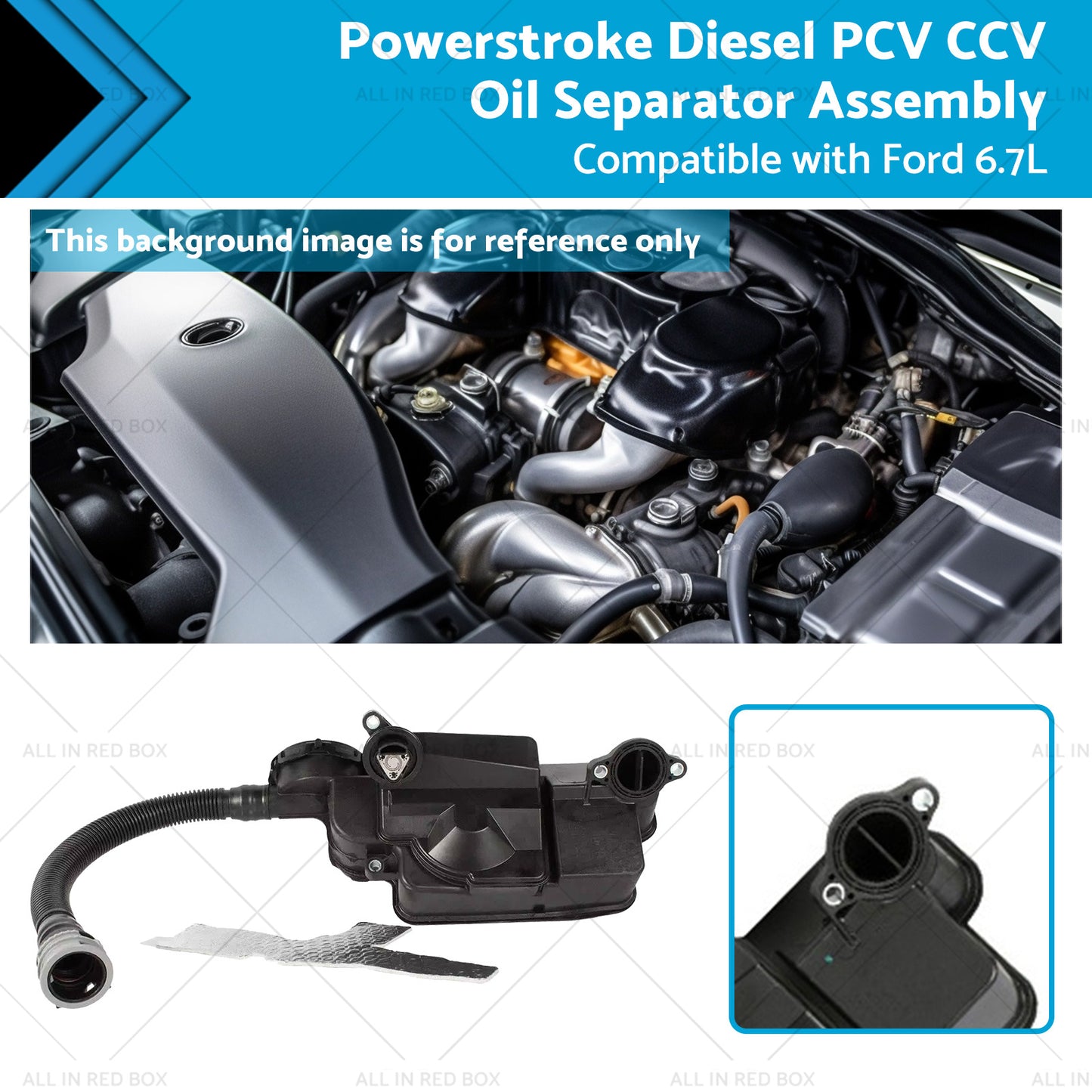 {{ Powerstroke Diesel PCV CCV Oil Separator Assembly Suitable for 11-16 Ford 6. 7L }} - Buy Car Parts Online at {{ Kaka Auto Parts }}.