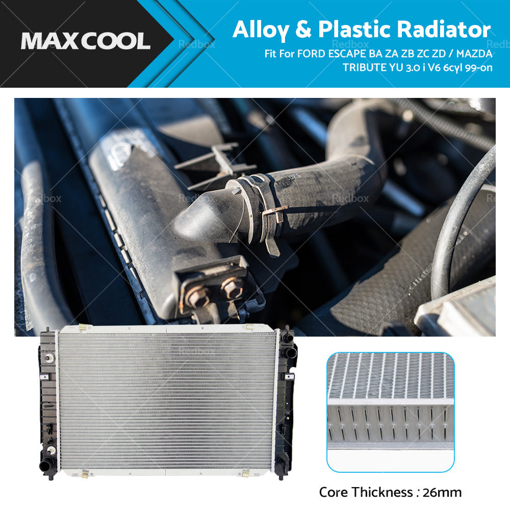 RADIATOR FITS FORD ESCAPE BA ZA ZB ZC ZD or MAZDA TRIBUTE YU 3. 0 i V6 6cyl 99-on