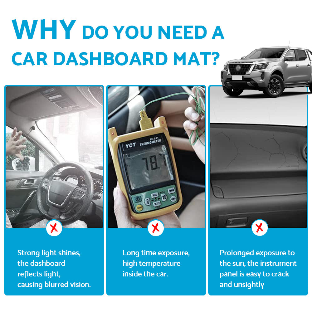 Dash Mat Suitable For Toyota Fortuner 2015-2021 SUV Non-Slip Dashboard Cover