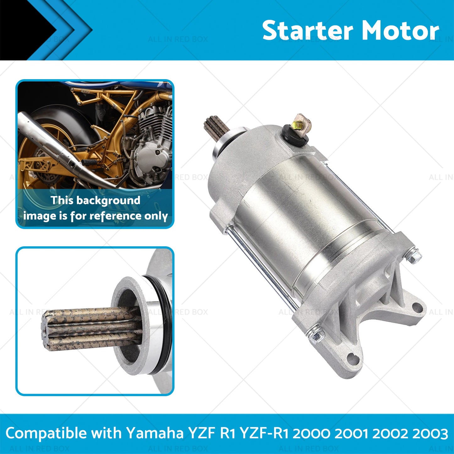 {{ Engine Starter Motor Suitable for Yamaha YZF-R1 2000-2003 5PW-81890-01-00 }} - Buy Car Parts Online at {{ Kaka Auto Parts }}.