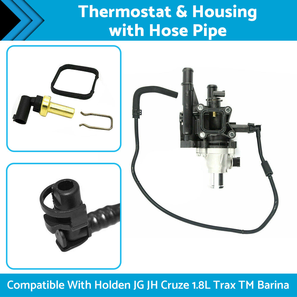 {{ Thermostat and Housing with Hose Pipe Suitable For Holden JG JH Cruze 1. 8L Trax TM }} - Buy Car Parts Online at {{ Kaka Auto Parts }}.