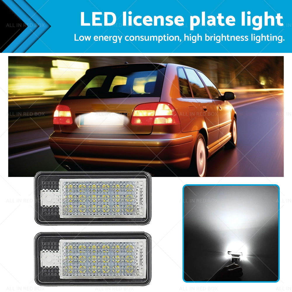 {{ Suitable For Audi A3 A4 S4 B6 B7 LED License Number Plate Light Error Free Units }} - Buy Car Parts Online at {{ Kaka Auto Parts }}.