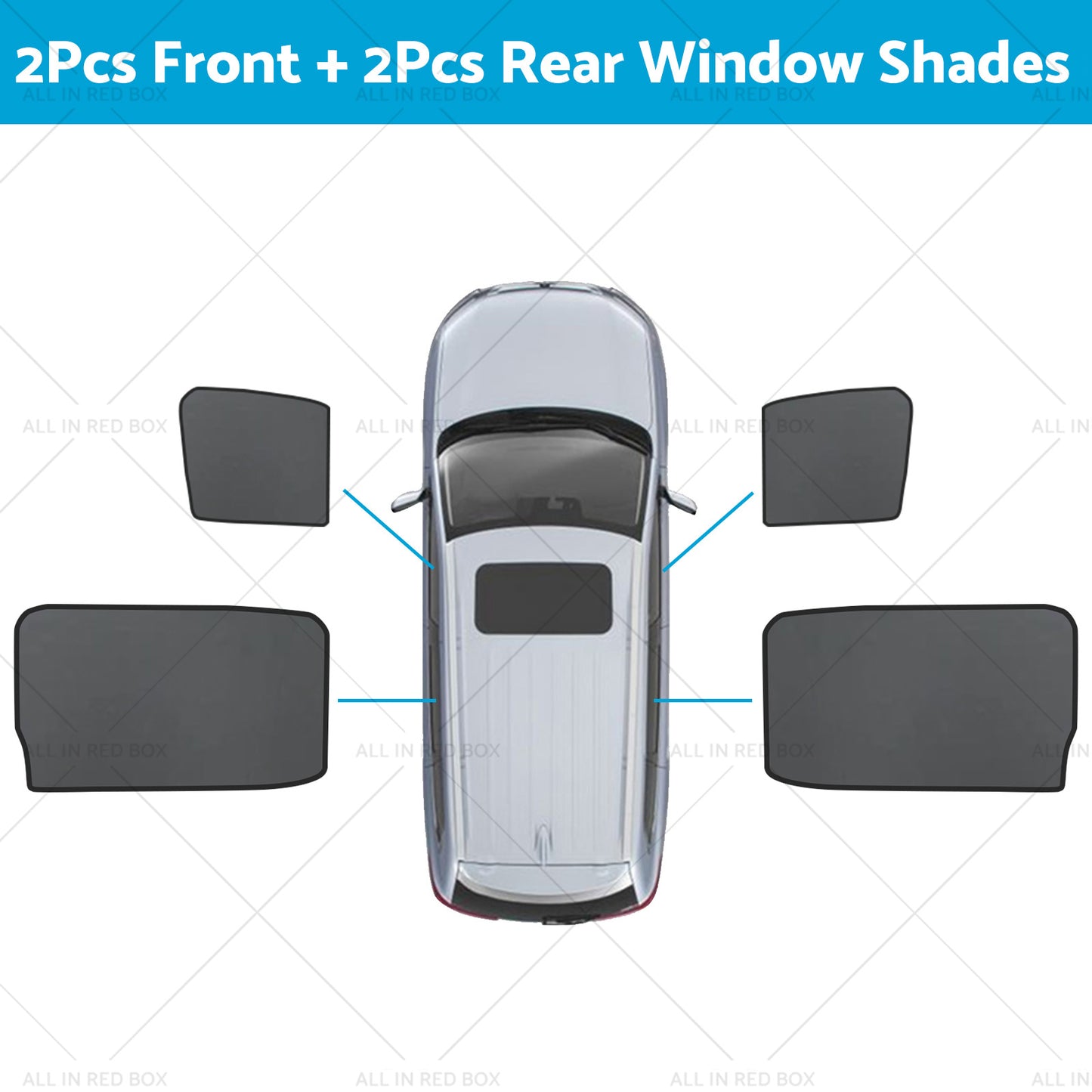 {{ Front Rear Window Sun Shade Magnetic Mesh Suitable for GWM UTE Cannon 2021-2024 }} - Buy Car Parts Online at {{ Kaka Auto Parts }}.