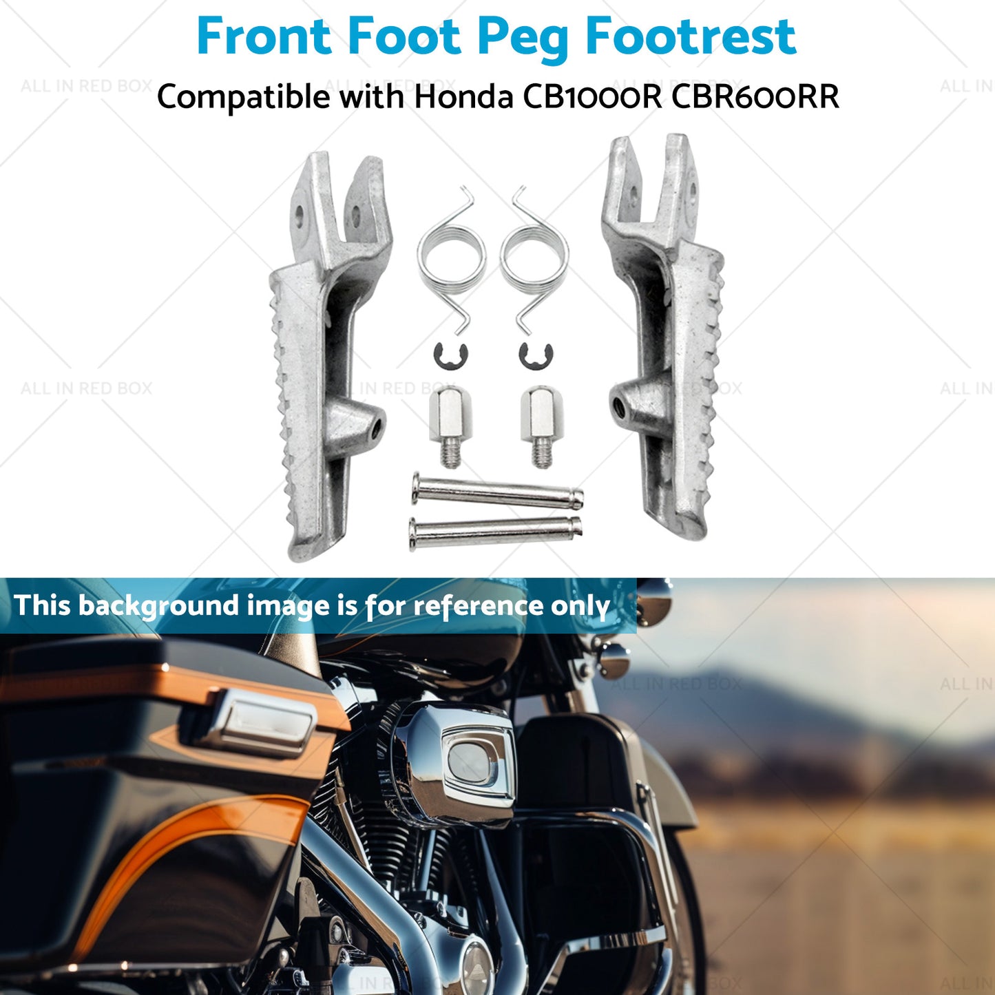 {{ Front Foot Peg Footrest Silver Suitable For Honda CB1000R CBR600RR CBR1000RR }} - Buy Car Parts Online at {{ Kaka Auto Parts }}.