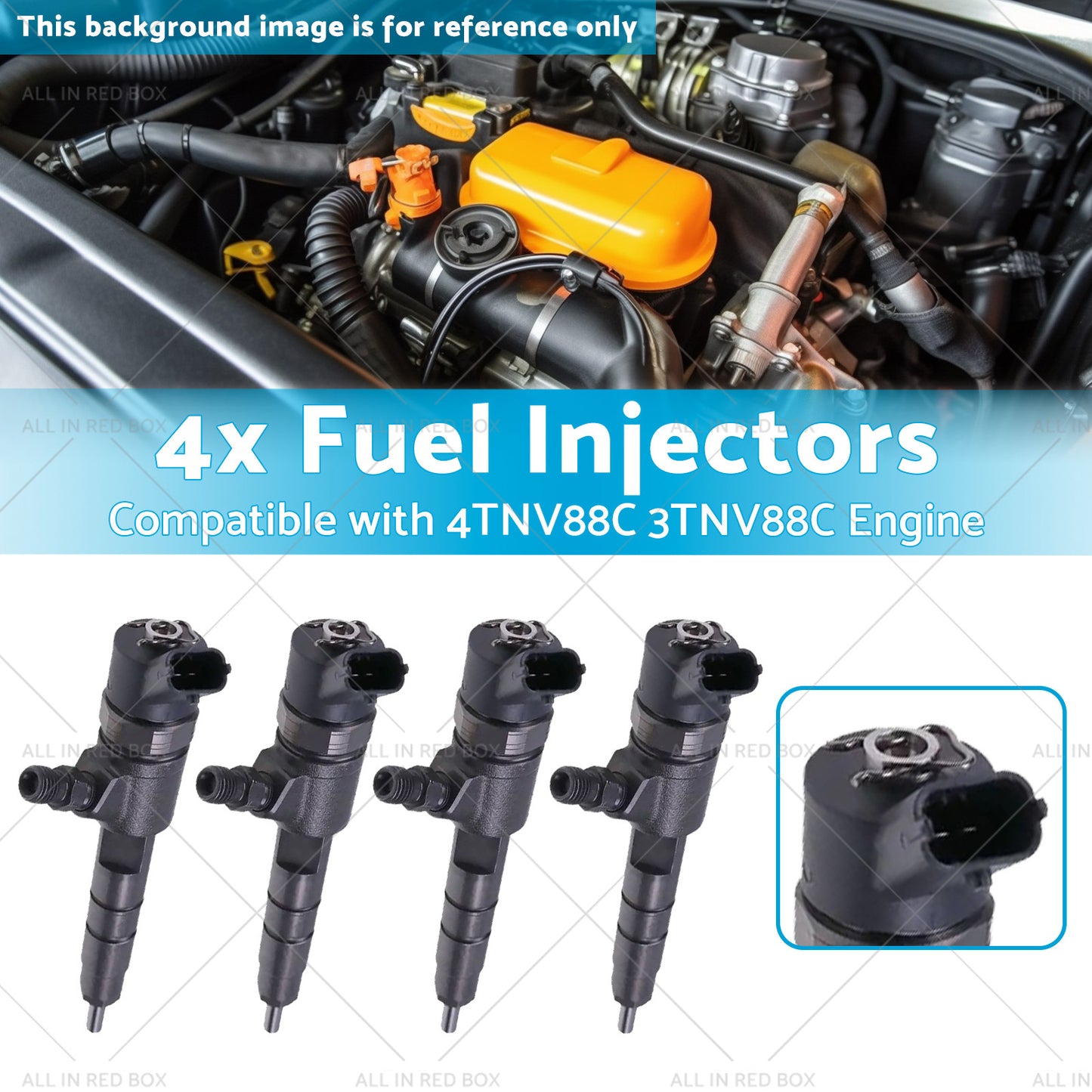{{ 4x Fuel Injectors Suitable for 4TNV88C 3TNV88C Engine 129A00-53100 0445110463 }} - Buy Car Parts Online at {{ Kaka Auto Parts }}.