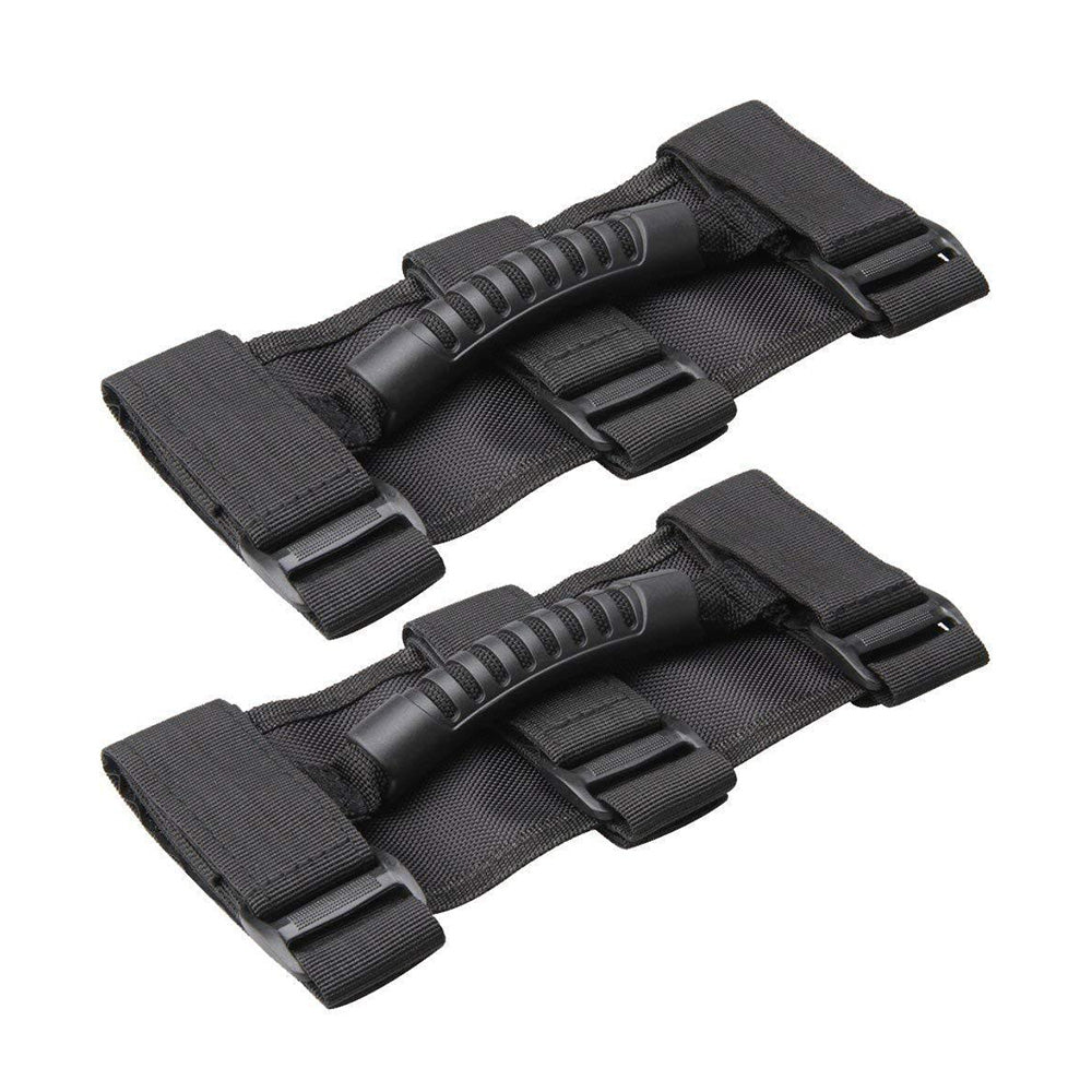 2x Off-Road Roll Grab Bar Handles Suitable For Jeep Wrangler JT / JL / JK / TJ Black
