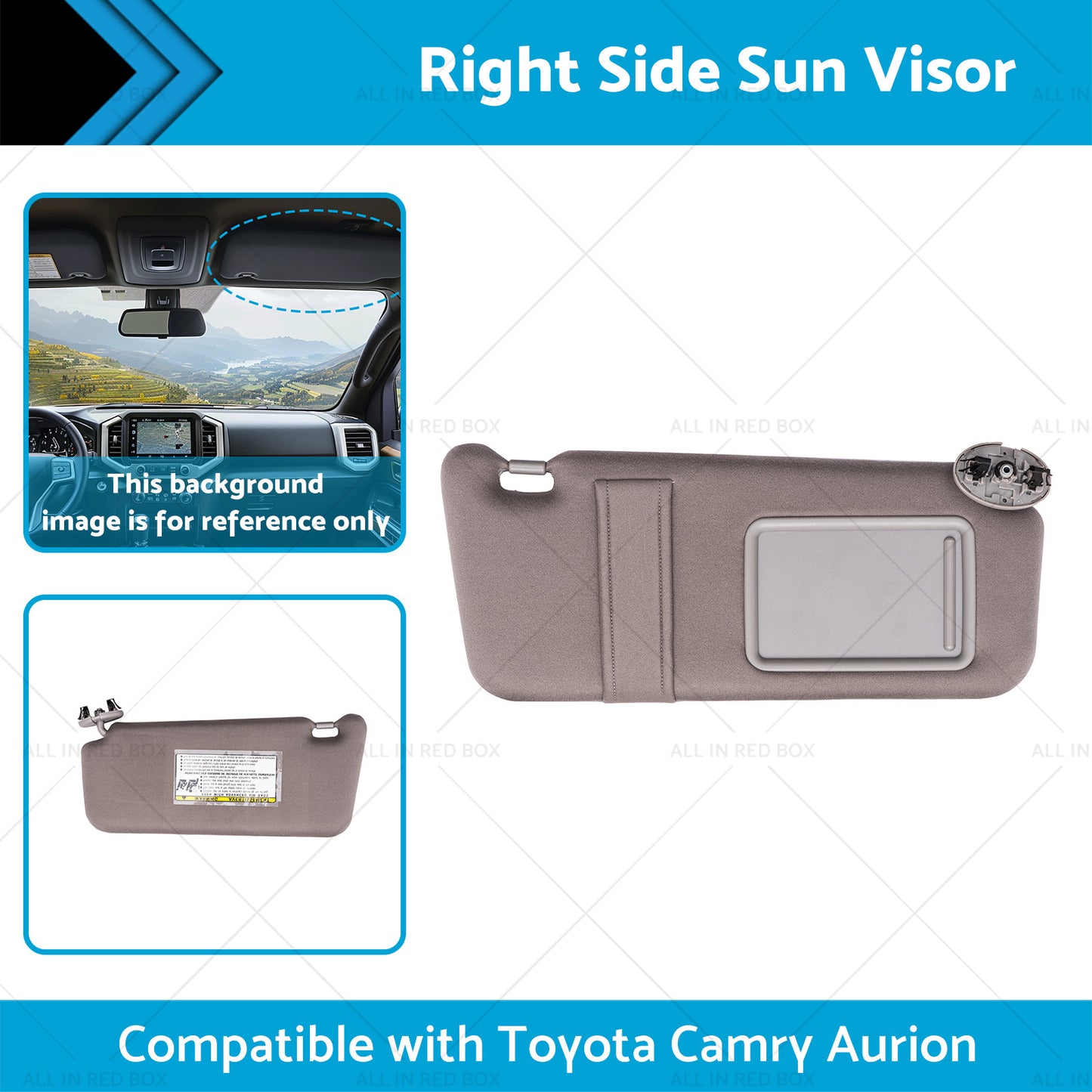 {{ 74310-06750-E0 Right Side Sun Visor Suitablefor Toyota Camry Aurion 07-11 }} - Buy Car Parts Online at {{ Kaka Auto Parts }}.