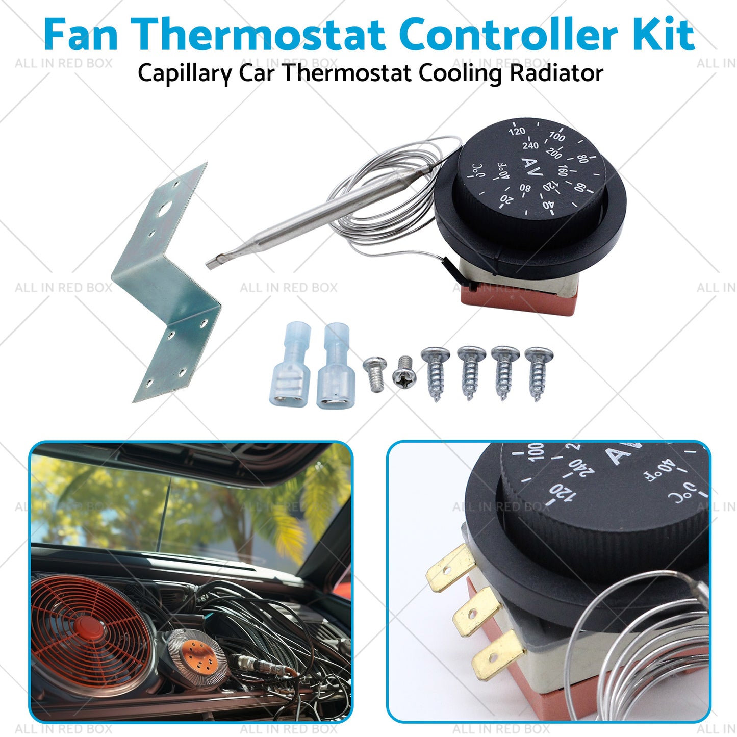 {{ 12V Adjustable Fan Thermostat Kit Thermostat Controller Kit 0-120闁硅櫣鐓 AU }} - Buy Car Parts Online at {{ Kaka Auto Parts }}.