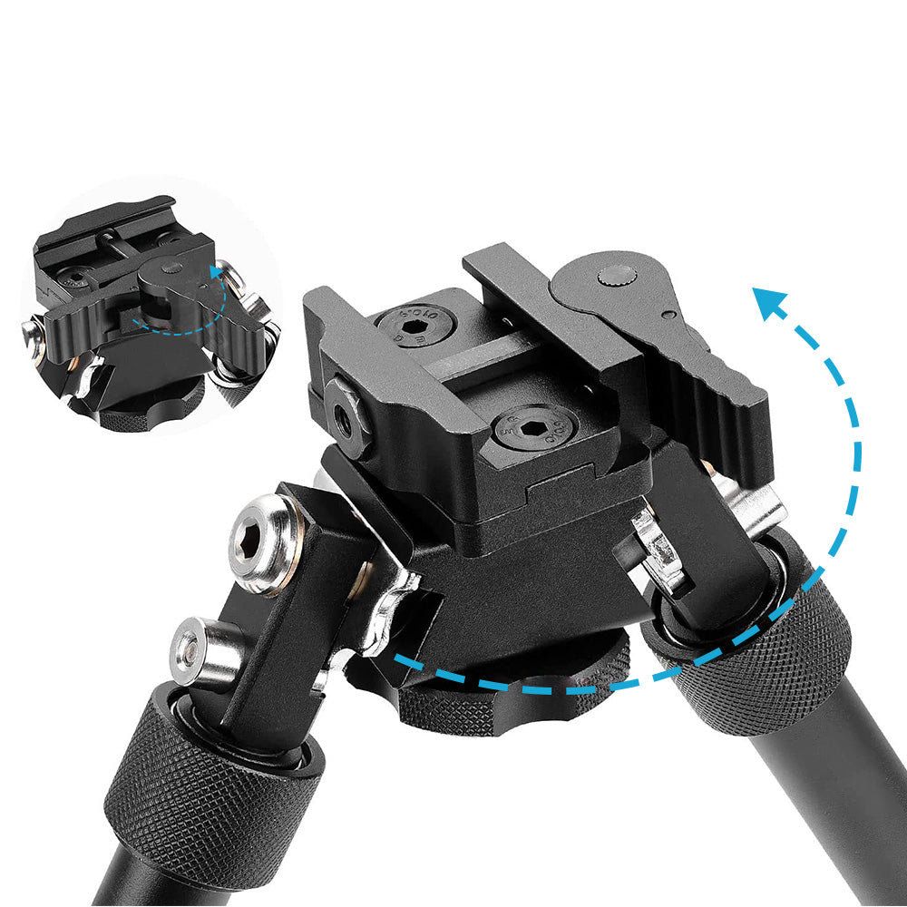 360° Swivel QD Tactical 6. 5 to9 Rail Pistol Hunting Shooting Rifle Bipod Mount