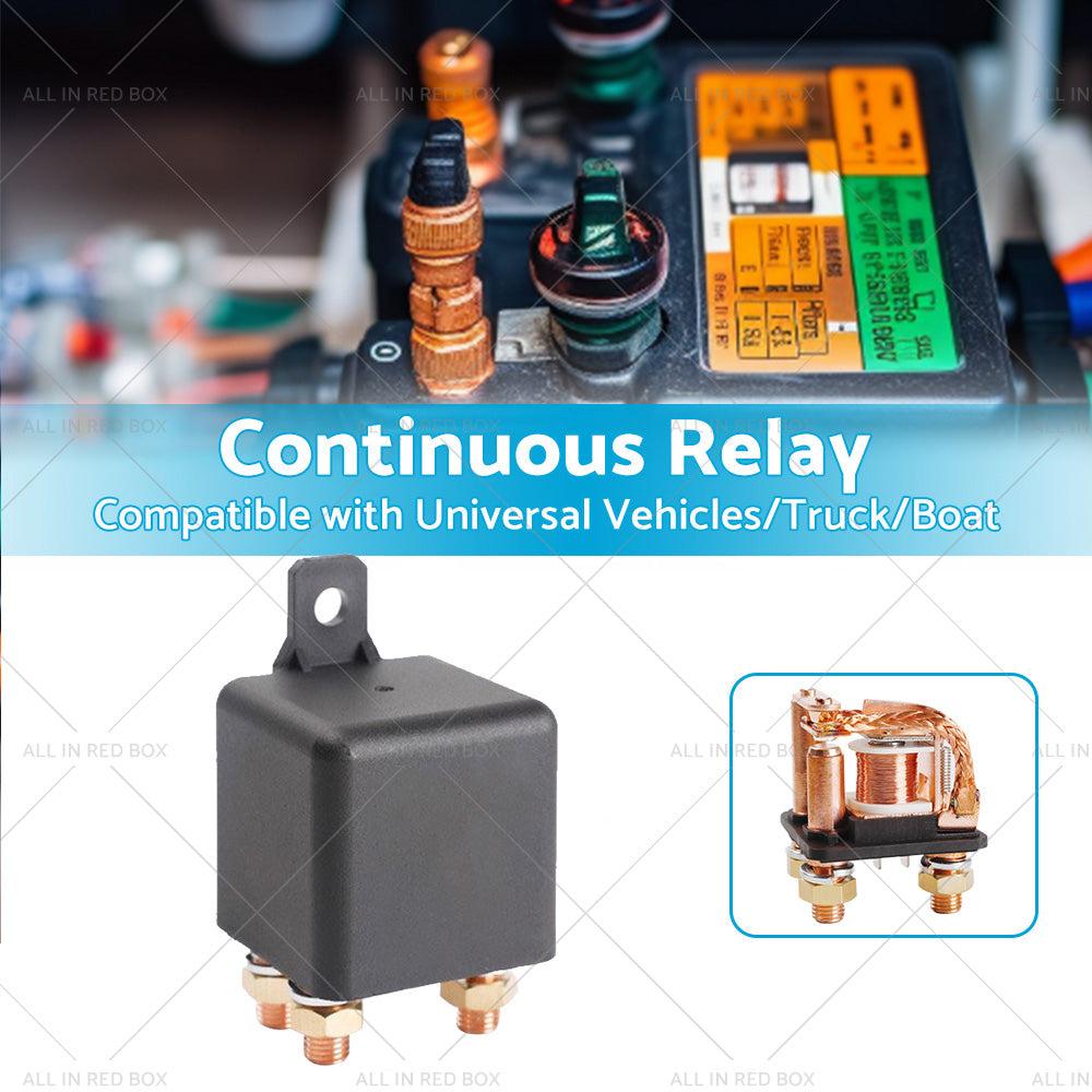 {{ 12V DC 250A Continuous Relay Heavy Duty 5 Pin Power Switch for Truck Boat Marine }} - Buy Car Parts Online at {{ Kaka Auto Parts }}.