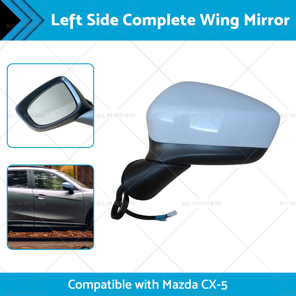 {{ Door Wing Mirror Suitable for Mazda CX-5 2012-2014 Left Passenger Side LH NEW }} - Buy Car Parts Online at {{ Kaka Auto Parts }}.