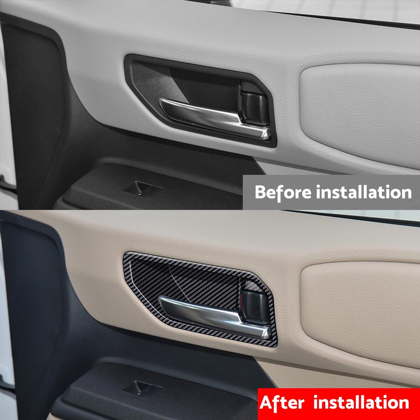 Carbon Inner Door Handle Bowl Cover Trim Suitable For Toyota Prado LC250 24-25