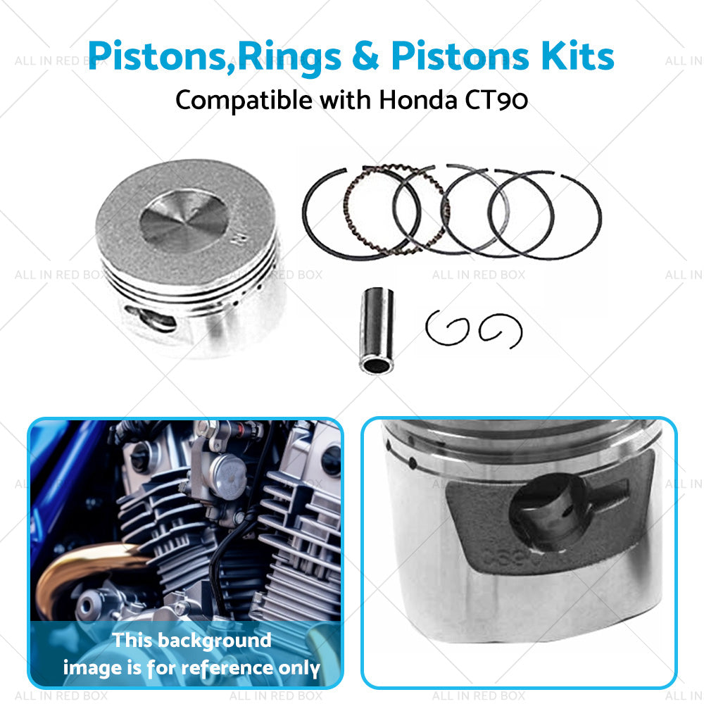 {{ Suitable for Honda CT90 66-79 STD Piston Kit 47mm Rings Pin Clips }} - Buy Car Parts Online at {{ Kaka Auto Parts }}.