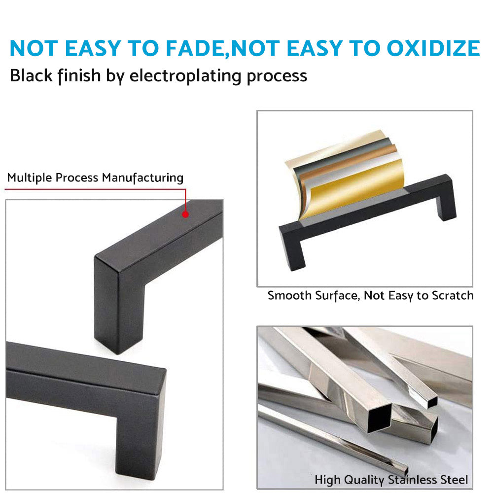 {{ Square Kitchen Cabinet Handles Pulls Stainless Steel Door Knobs Drawer Handles }} - Buy Car Parts Online at {{ Kaka Auto Parts }}.