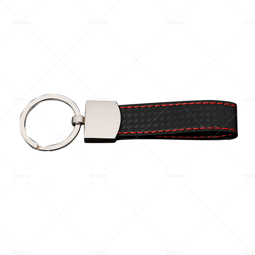 1 Piece Black Key Ring Keychain Keyring Metal PU Leather Key Chain Universal