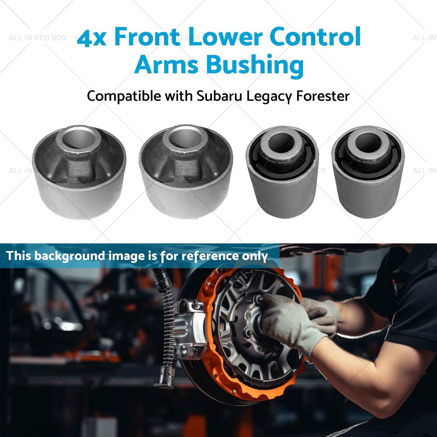 {{ 4PCS Front Lower Control Arms Bushing Suitable for Subaru Legacy Forester 03-17 }} - Buy Car Parts Online at {{ Kaka Auto Parts }}.