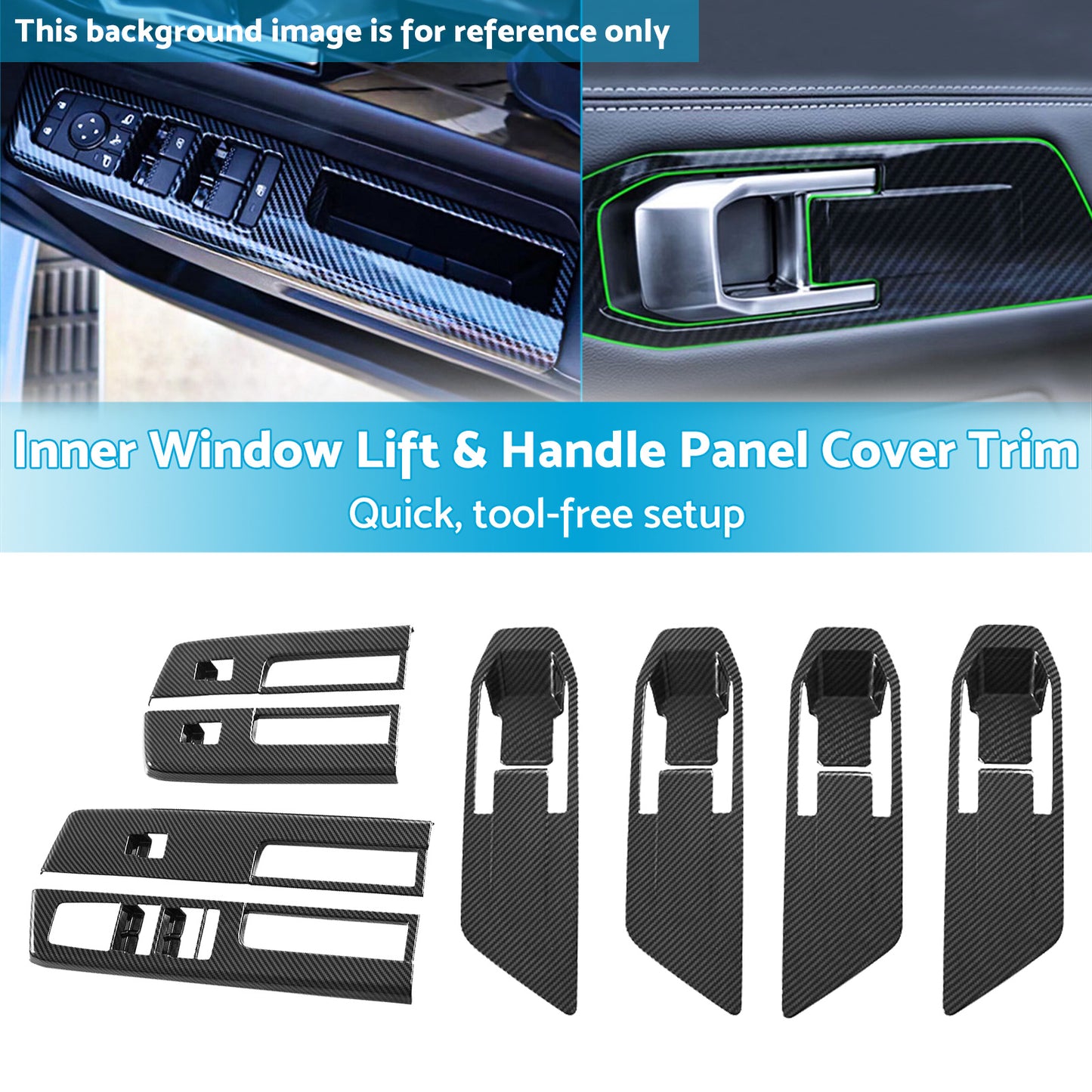 {{ Inner Window Lift & Handle Panel Cover Trim Suitable For Mitsubishi Triton 23-25 }} - Buy Car Parts Online at {{ Kaka Auto Parts }}.