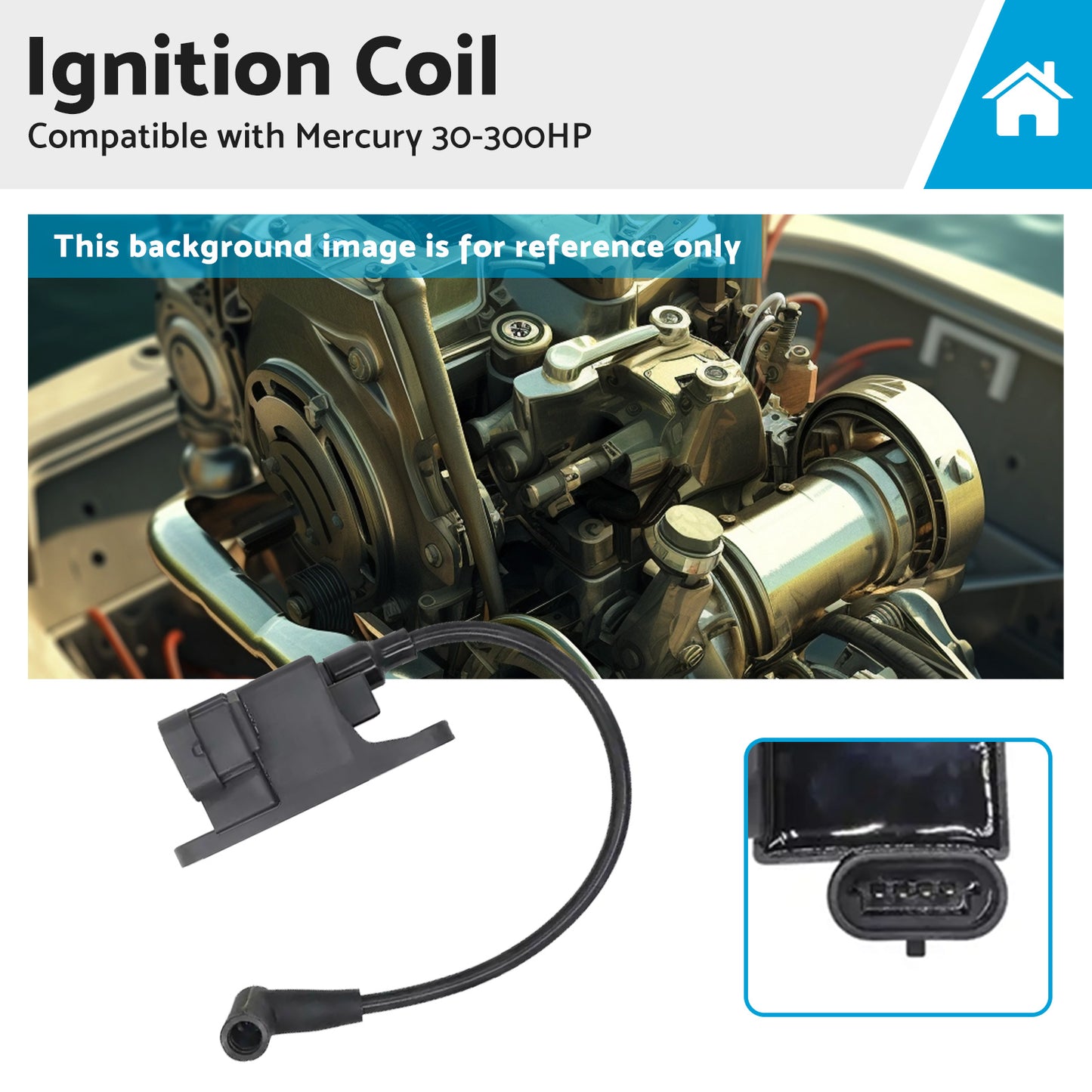 {{ 827509A10 114-7509 Ignition Coil Suitable for Mercury 30-300HP Outboard Motor }} - Buy Car Parts Online at {{ Kaka Auto Parts }}.