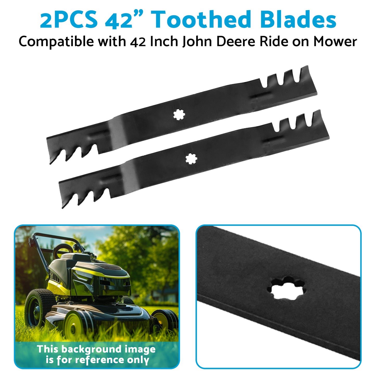 {{ 2PCS 42 inch Toothed Blades Suitable for John Deere M154061 M154062 GX22151 }} - Buy Car Parts Online at {{ Kaka Auto Parts }}.
