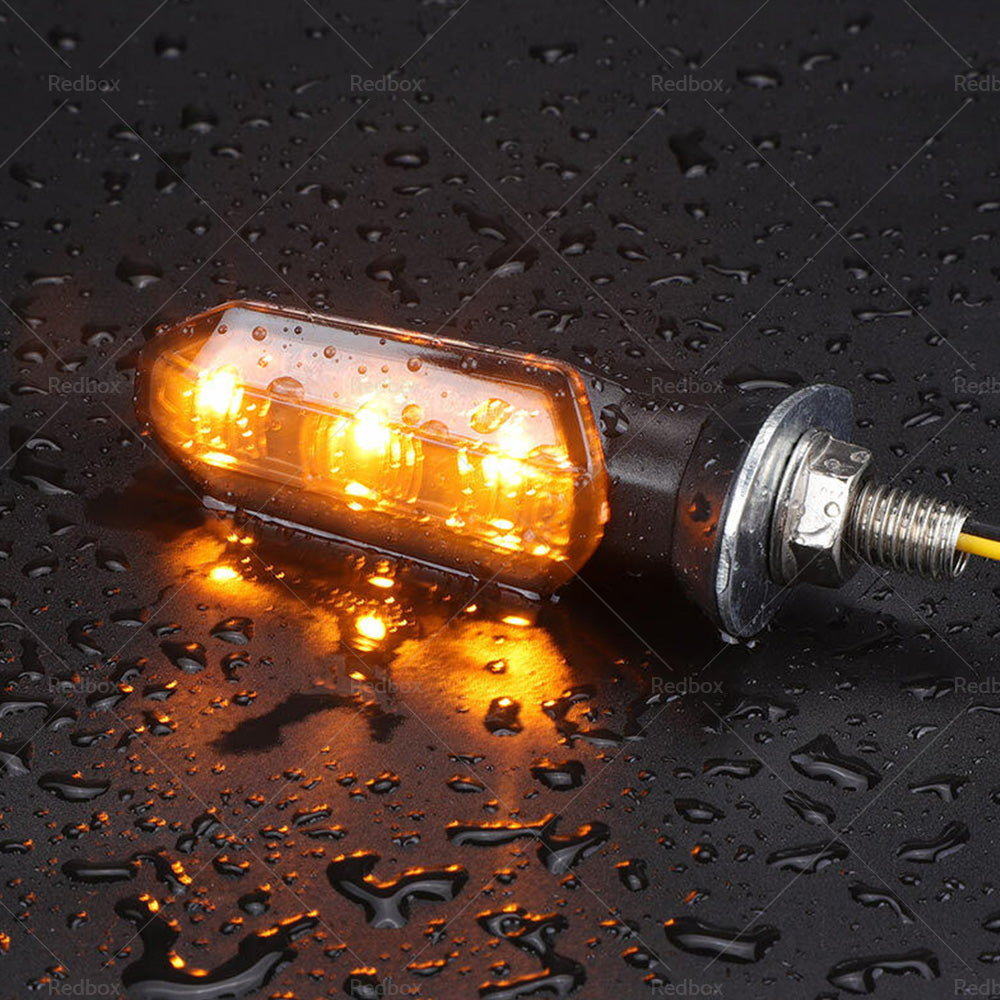 {{ 4 x Motorcycle Indicators Bike LED Turn Signal Light Blinkers Amber Universal AU }} - Buy Car Parts Online at {{ Kaka Auto Parts }}.