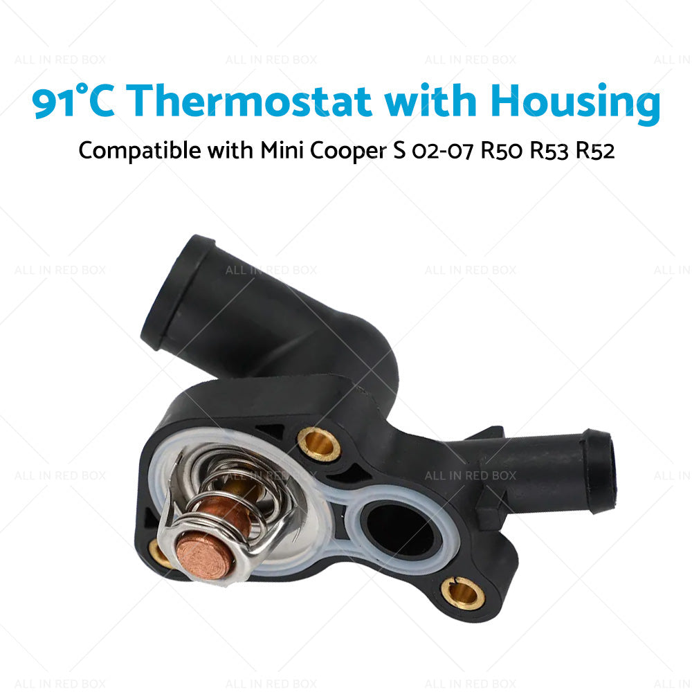 {{ 91隆茫C Thermostat w Housing Suitable for Mini Cooper S R50 R53 R52 11537512733 }} - Buy Car Parts Online at {{ Kaka Auto Parts }}.