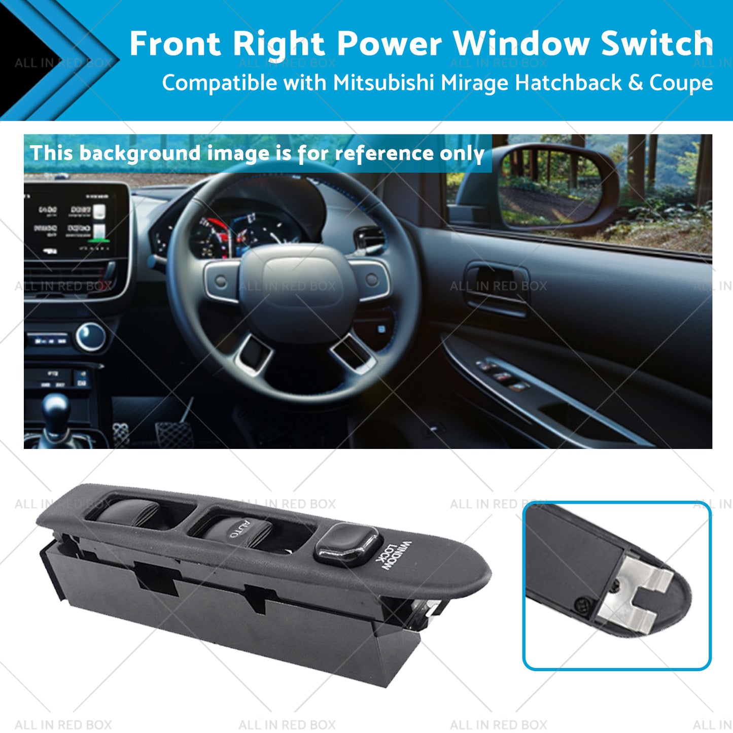 {{ Right Power Window Switch Main Control Suitable For Satria Arena Mirrage Jumbuck }} - Buy Car Parts Online at {{ Kaka Auto Parts }}.
