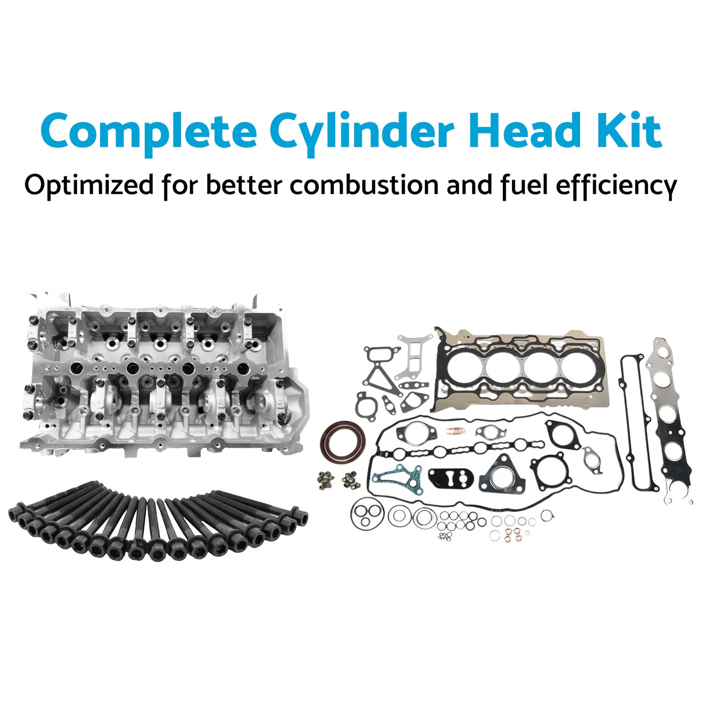 Complete Cylinder Head Kit w/ Gaskets Bolts Suitable For Mitsubishi Triton 4N15