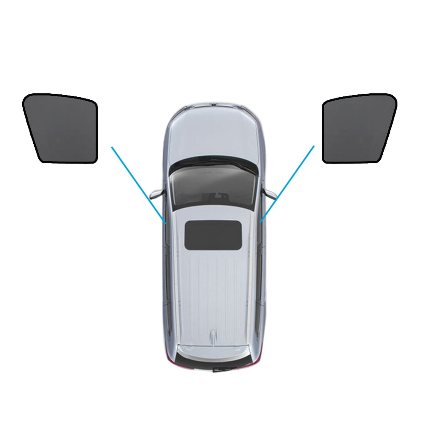 Magnetic Mesh Sun Blind Shades Suitable for Audi Q7 SQ7 2015-2025 On Front/Rear