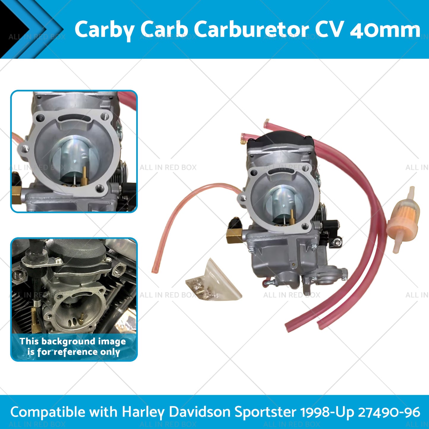 {{ Carby Carb Carburetor CV 40mm Fit For Harley Davidson Sportster 1998-Up 27490-96 }} - Buy Car Parts Online at {{ Kaka Auto Parts }}.