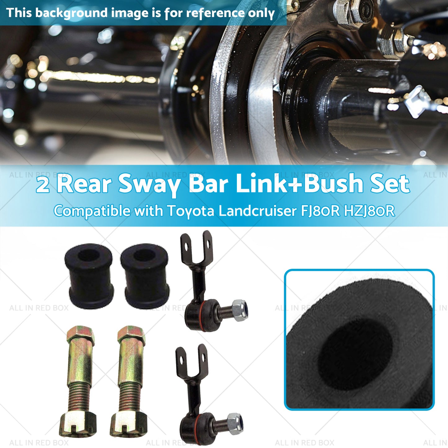 2 Set Rear Sway Bar LinkBush Suitable for 92-19 Toyota Landcruiser FJ80R HZJ80R