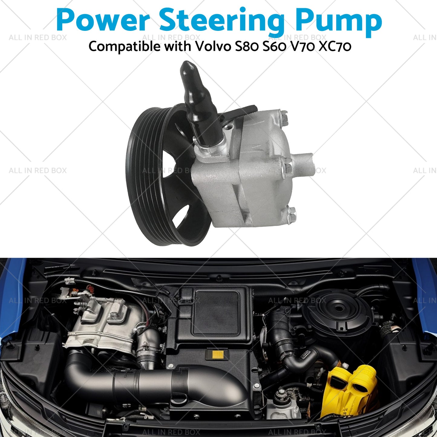 {{ Power Steering Pump Suitable for Volvo XC70 XC90 S80 S60 V70 D5 30741790 }} - Buy Car Parts Online at {{ Kaka Auto Parts }}.