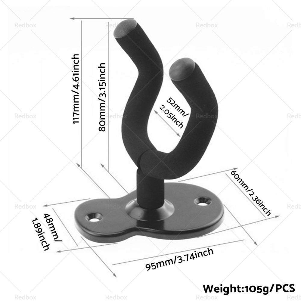 {{ Guitar Hanger Display Wall Mount Holder Hook Rack Bracket Padded Instrument }} - Buy Car Parts Online at {{ Kaka Auto Parts }}.