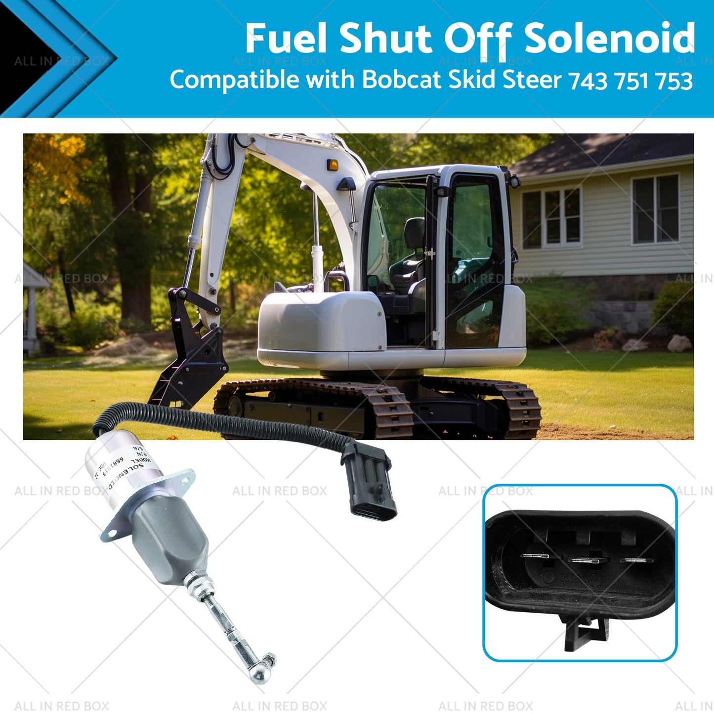 {{ Fuel Shut Off Solenoid Kit Suitable for Bobcat Skid Steer 743 751 753 T190 S185 }} - Buy Car Parts Online at {{ Kaka Auto Parts }}.
