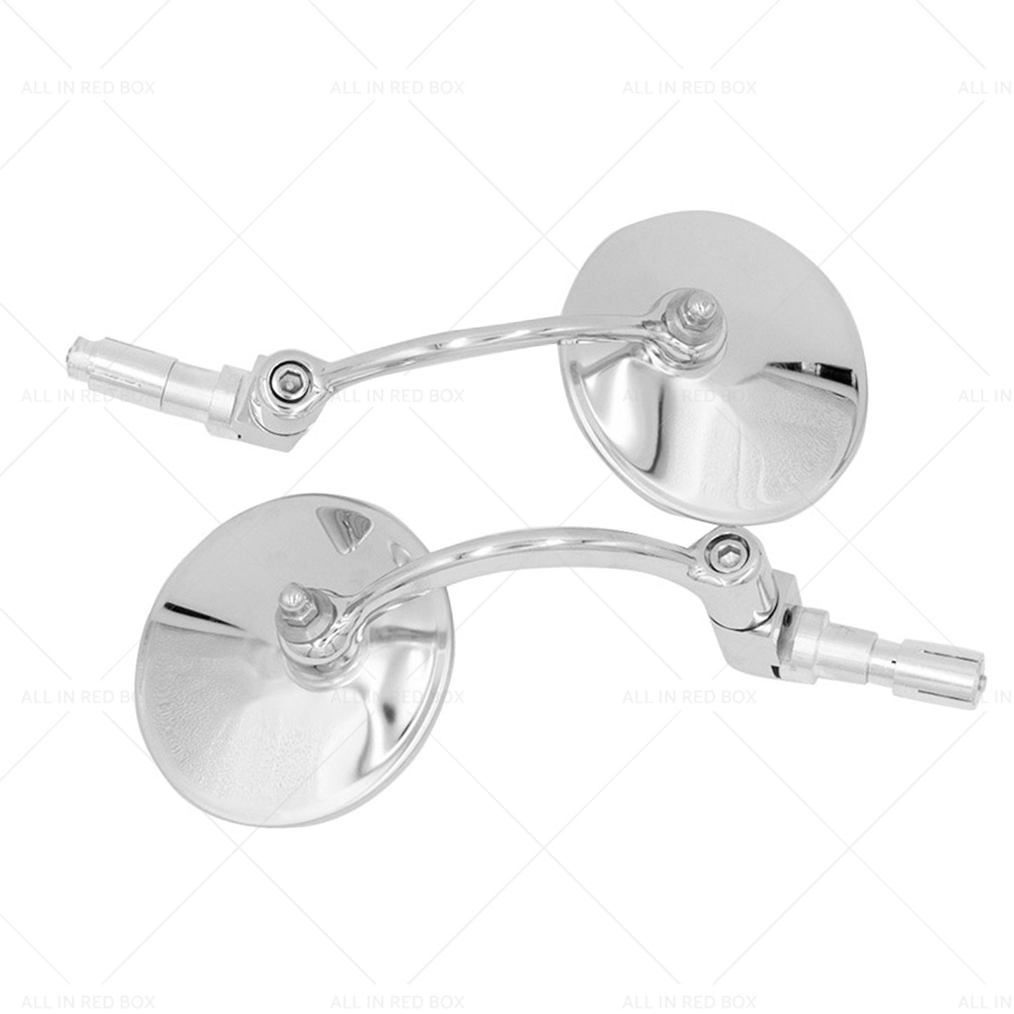 {{ Chrome Round Rearview Bar End Mirror Suitable for Motorcycle Chopper Racer }} - Buy Car Parts Online at {{ Kaka Auto Parts }}.