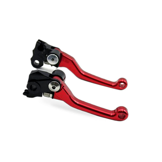 Pair Pivot Brake Clutch Lever Red Suitable for Honda CRF250R