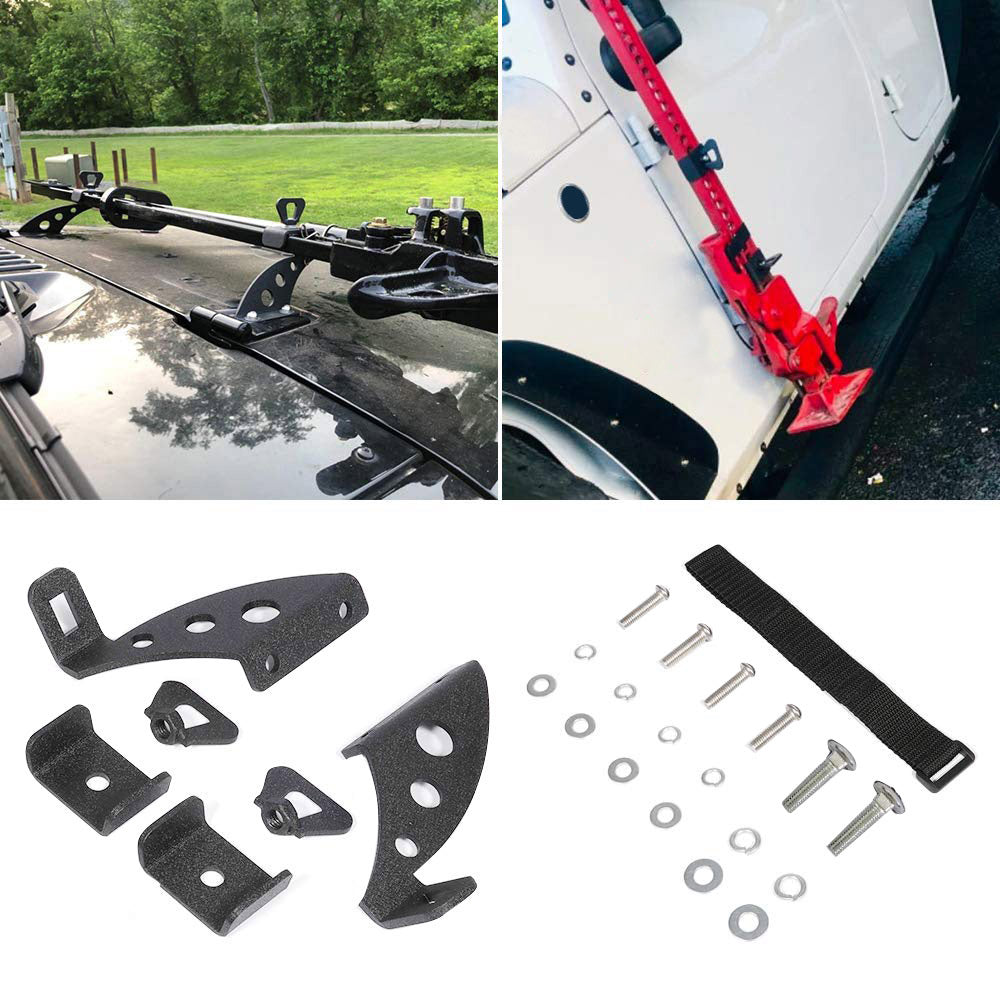 Jack Mount Bracket Hood and Rear Door Hinge Suitable for Jeep Wrangler JK JL 07-18