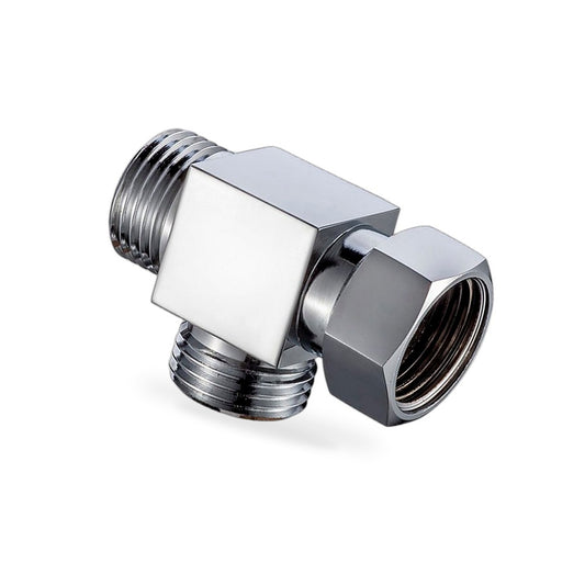 T Connector Toilet Bidet G1/2 3 Way Brass Chrome Diverter T Adapter