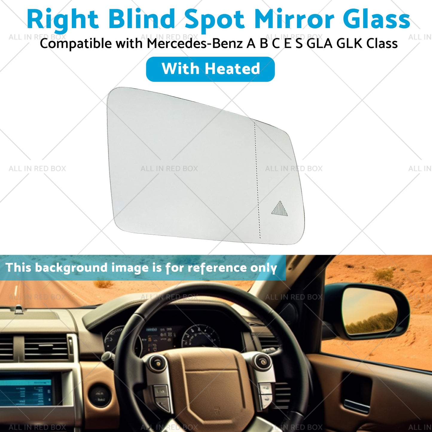 {{ Right Blind Spot Mirror Glass Suitablefor Mercedes-Benz ABCES GLA GLK Class W204 }} - Buy Car Parts Online at {{ Kaka Auto Parts }}.
