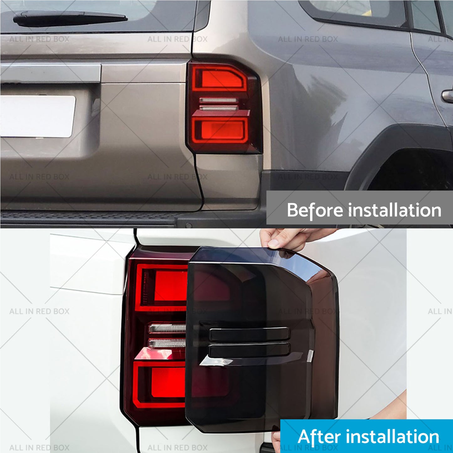 2X Tail Light Lamp Cover Trim Suitable For Toyota Land Cruiser Prado LC250 2024