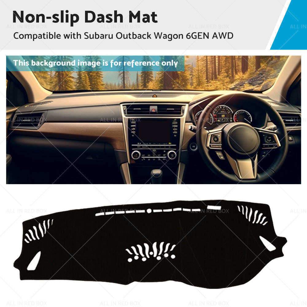 {{ Black Non-Slip Dash Mat Cover Suitable For Subaru Outback Wagon GEN 6 2021-2023 }} - Buy Car Parts Online at {{ Kaka Auto Parts }}.